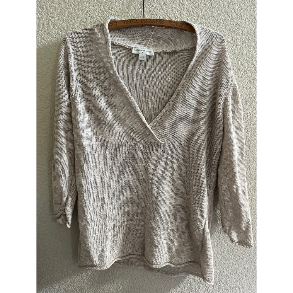 Coldwater Creek Oatmeal Knit Sweater Women’s Size Small
